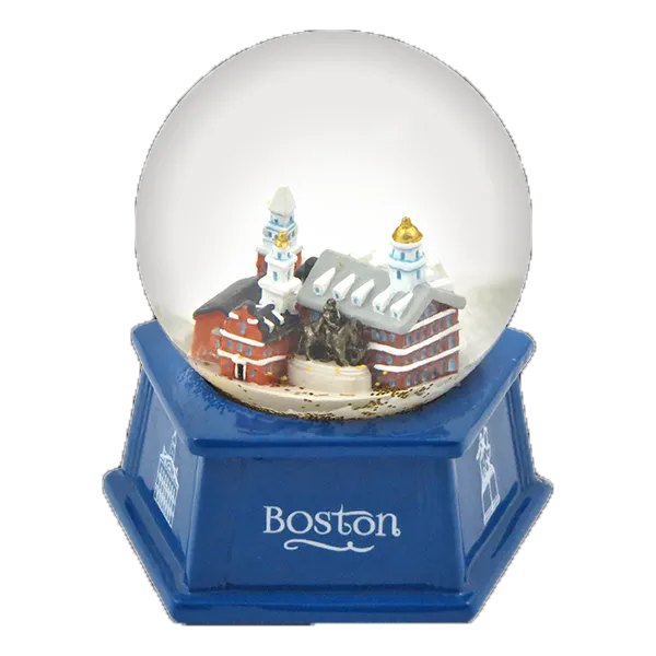 Waterglobe. Glass. 45 mm. MA. Boston. Pentagonal Base.