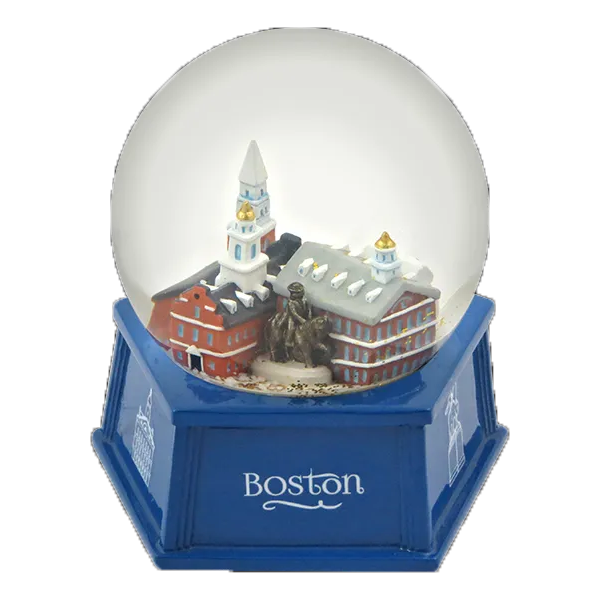 Waterglobe. Glass. 65 mm. MA. Boston. Pentagonal Base.